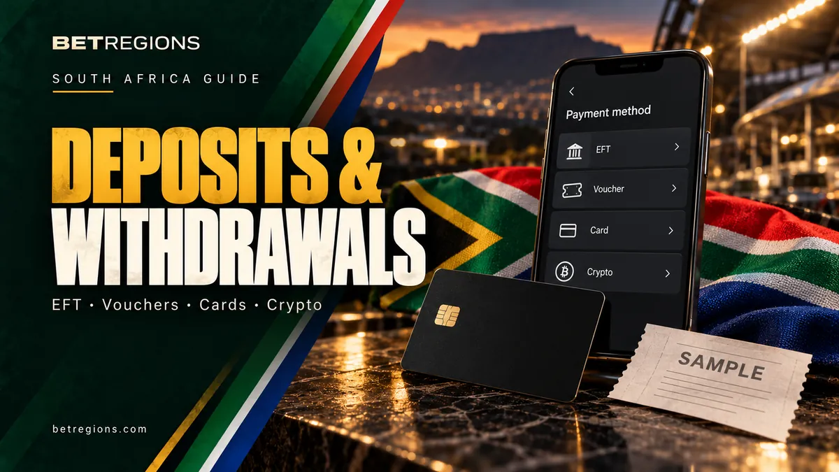 Betting deposits and withdrawals in South Africa